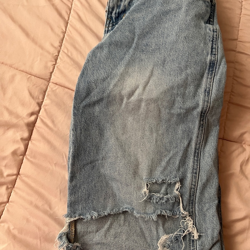 PacSun Light Blue Distressed Straight Leg Jeans